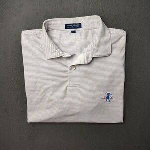 Peter Millar Polo Shirt Mens Medium Striped Golf Crown Crafted LGCC Golf Club